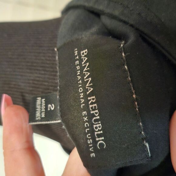 Banana Republic Washable Ponte Inverted Collar Blazer Black NWT Size 2 - Picture 4 of 9